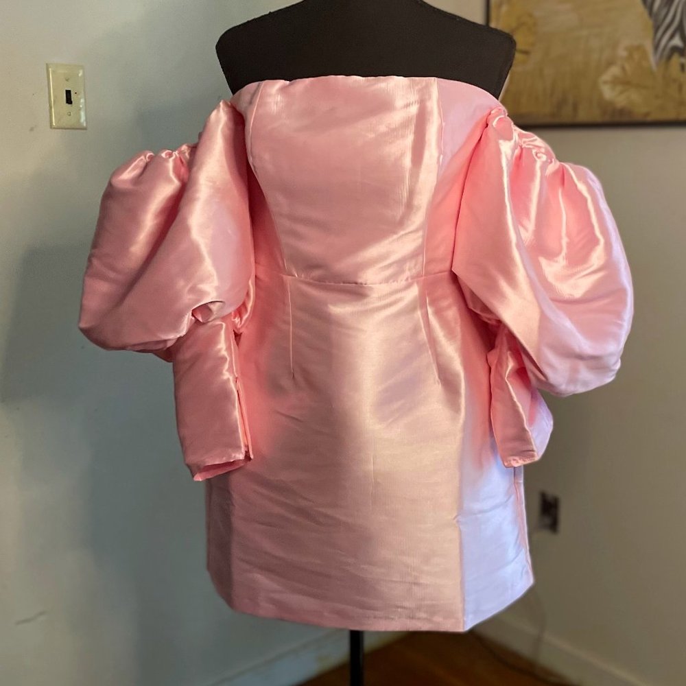 ASOS Strapless soft pink mini with princess sleeves US size 8